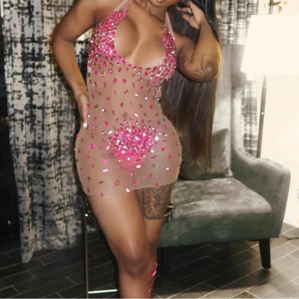 Studded Pink Panther Dress